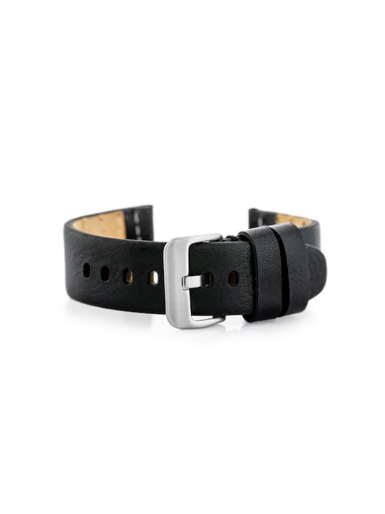 Pacific Leather Strap Black 22mm