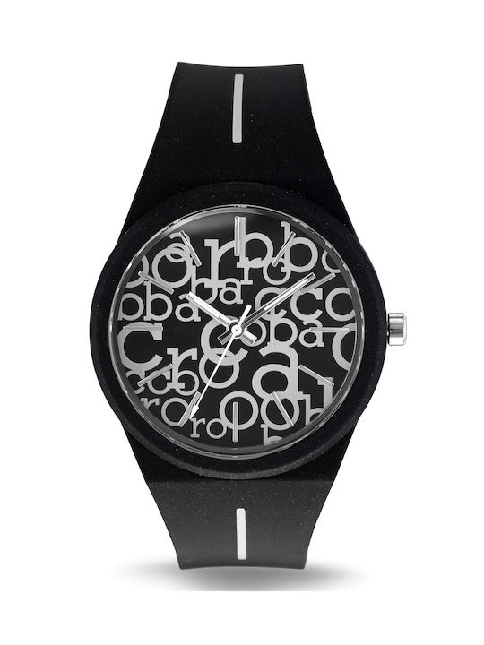 Rocco Barocco Watch with Black Rubber Strap