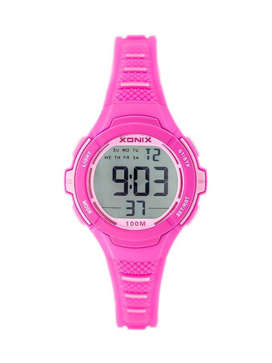 Xonix Watch with Pink Metal Bracelet