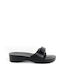 Pescura Heel Women's Flat Sandals in Black Color