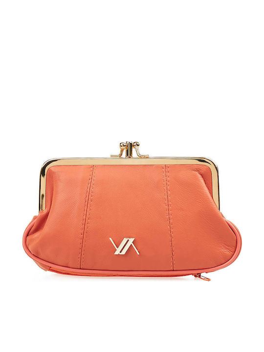 Verde Groß Leder Damen Geldbörse Klassisch Orange