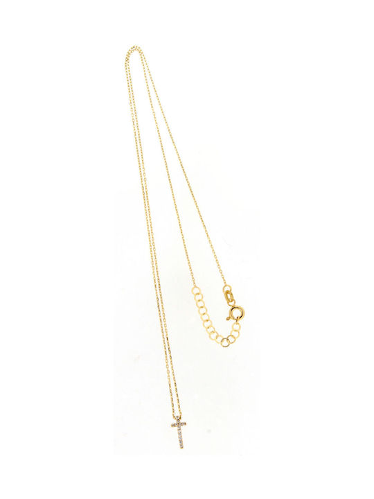 Gold Kreuz 14K mit Kette