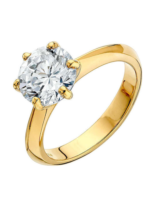 Vogue Solitaire Μονόπετρο από Ασήμι με Ζιργκόν