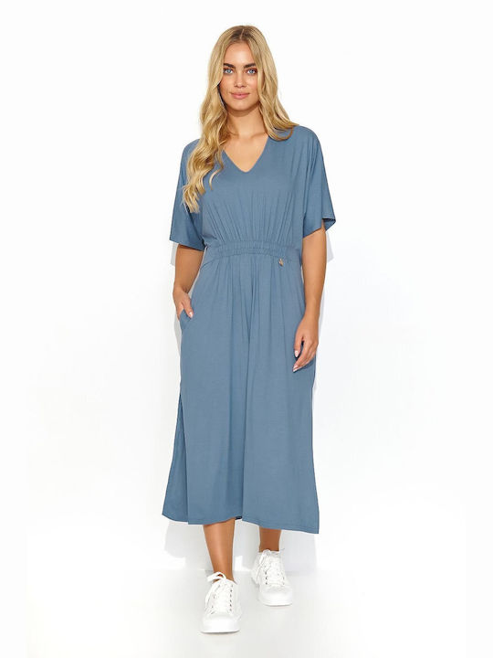 Makadamia Summer Midi Dress Blue