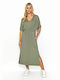 Makadamia Summer Midi Dress Green