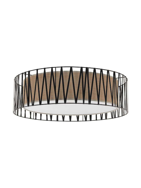 TK Lighting Πλαφονιέρα Οροφής 72εκ. Λευκή με Ντουί E27