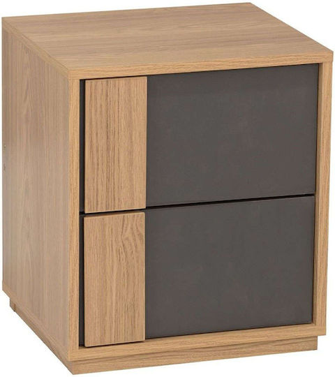 Κομοδίνο Jenga Ξύλινο Μπεζ 40x35x40cm