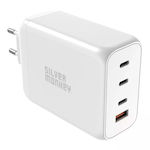 Silver Monkey Charger Without Cable with USB-A Port and 3 USB-C Ports and Cable USB-C 200W Power Delivery / Quick Charge 3.0 Silver (HU-163078)