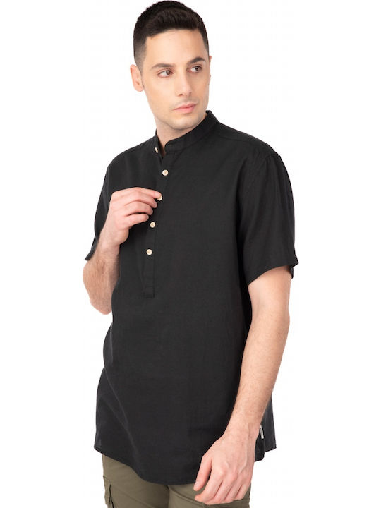 Rebase Short Sleeve Blouse Black