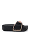 Pescura Women's Sandals Flatforms Black Regular Fit