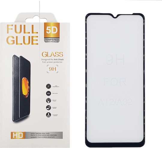 5D 0.3mm Vollkleber Vollflächig gehärtetes Glas Schwarz (Samsung Galaxy A32 5G)
