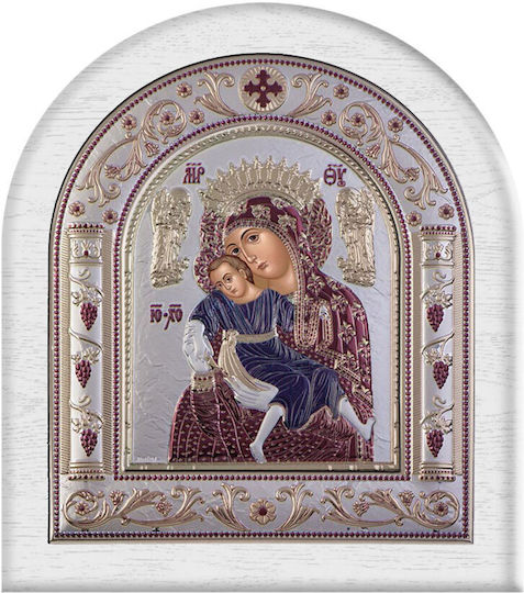 Slevori Classic Regular Icon Crown 12x13.7 White Dark Blue-Red Silver Wood 186575 1tmx