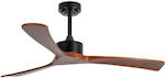 Lineme Meino Ceiling Fan 132cm with Remote Control Black