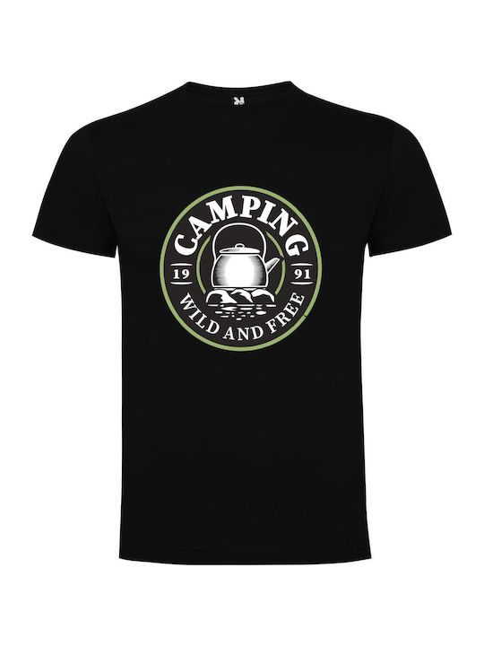 iLovePrints Wild Camp Logo T-shirt Black