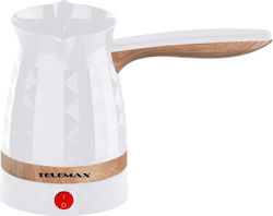 Telemax Electric Greek Coffee Pot 1000W with Capacity 250ml White Telemax Electric Greek Coffee Pot 1000W with Capacity 250ml White