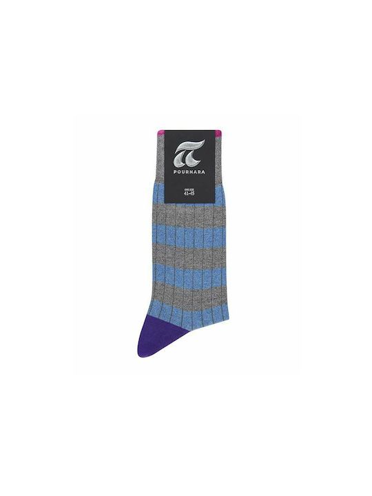 Pournara Men's Patterned Socks Colorful