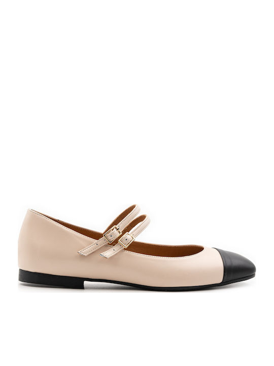 Leder Damen Ballerinas Weiße