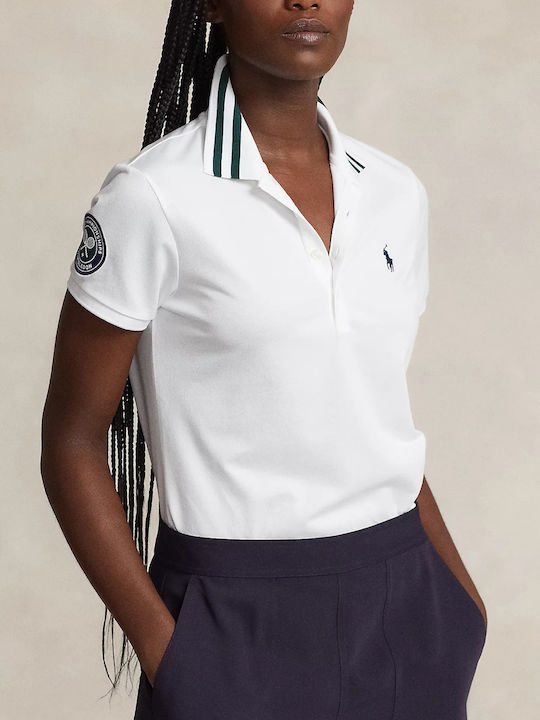 Ralph Lauren Damen Sportlich Polo Bluse Weiß