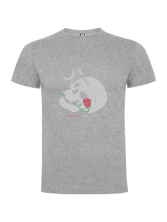 iLovePrints Skull T-shirt Gray