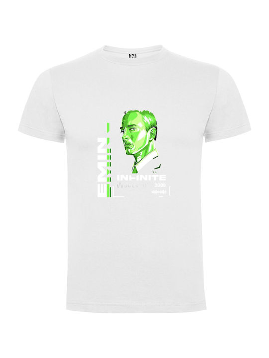 iLovePrints Suit T-shirt Eminem Λευκό