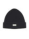 Beanie Unisex Σκούφος Πλεκτός σε Μαύρο χρώμα