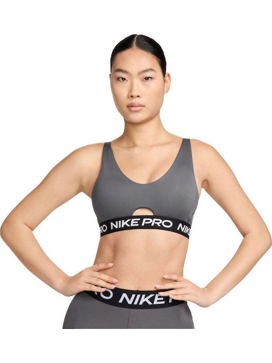 Nike Dri-Fit Indy Γυναικείο Μπουστάκι Iron Grey
