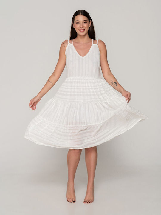 Luna Damen Maxi Kleid Strand Ivory Coast