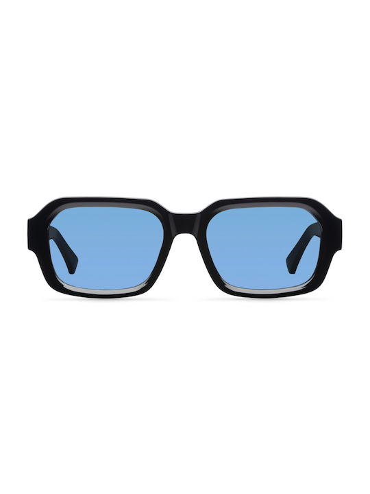 Meller Marli Sunglasses with Black Plastic Frame and Light Blue Polarized Lens MR-TUTSEA