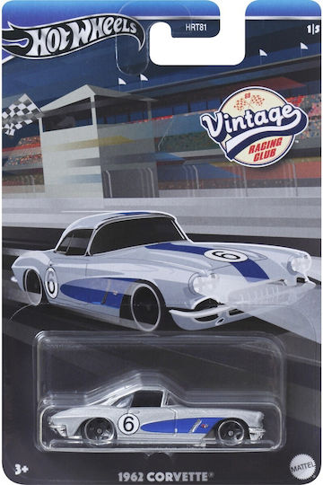 Hot Wheels Vintage Racing Club Car 1962 Corvette 1:64 For 3+ Years