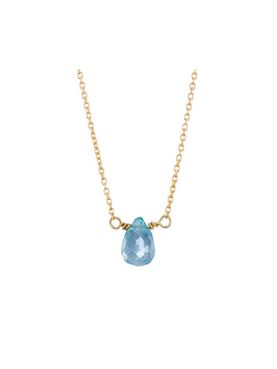 Silver Gold Plated Chalcedony Necklace