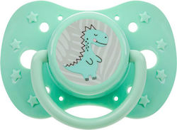 Akuku Dino Suzeta Din Silicon Dinozaur Verde Pentru 6-12 Luni