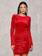 Roco Fashion Mini Βραδινό Φόρεμα Κόκκινο