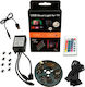 GloboStar Waterproof LED Strip Power Supply USB (5V) RGB Length 4x50cm with Remote Control SMD5050