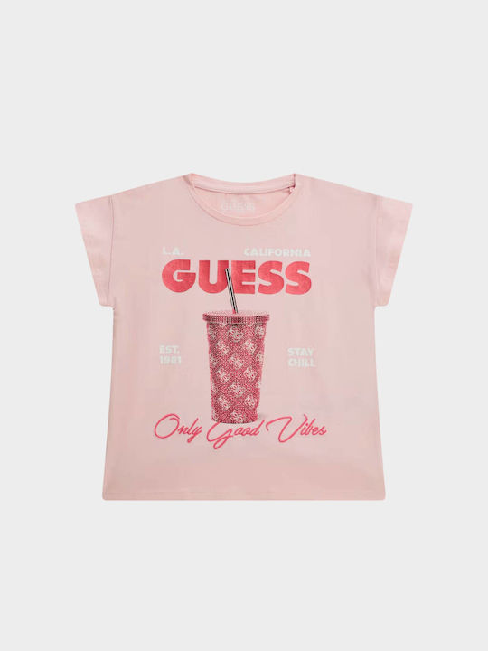 Guess Παιδικό T-shirt PINK