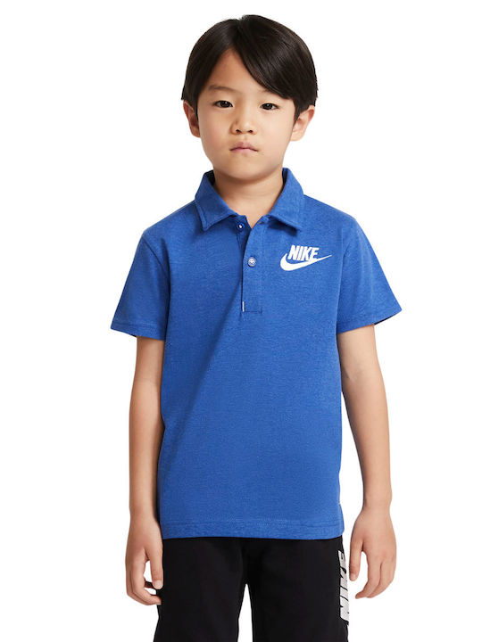 Nike Kids Polo Short Sleeve Blue Dri-fit