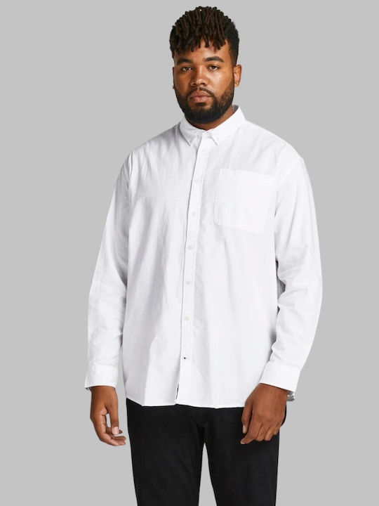 Jack & Jones Men's Shirt Long Sleeve White