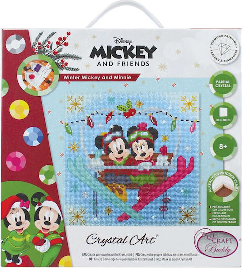 Craft Buddy Παιδικές Χειροτεχνίες "winter Mickey Minnie" Crystal Art Kit 30x30cm Cbcak-dny709m