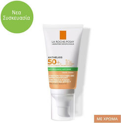 La Roche Posay Anthelios XL Dry Touch Anti-Shine Wasserdicht Sonnenschutzmittel Gel Für das Gesicht SPF50+ mit Farbe 50ml
