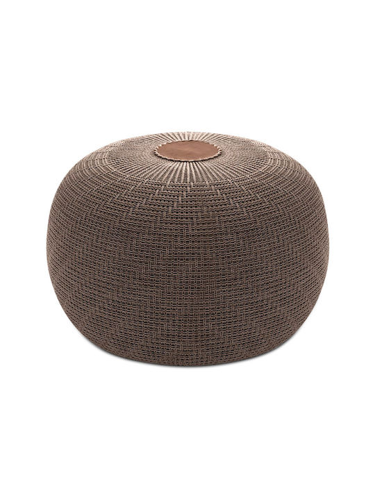 Πουφ Hocker Knit Coffee 47x47x35cm