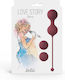 Set de bile vaginale Geisha Balls pentru mușchii Kegel Love Story Diva vin roșu