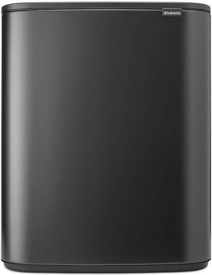 Brabantia Κάδος Bo Touch Απορριμμάτων Πλαστικός Push Γκρι 60lt