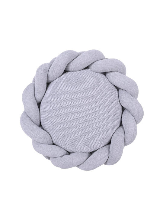 Liolios Home Μαξιλάρι Καναπέ από 100% Βαμβάκι Soft Grey 47x47εκ.