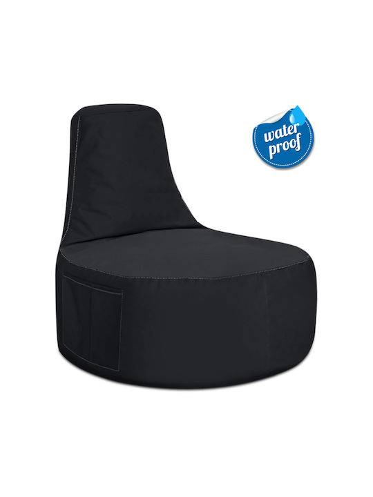 Waterproof Bean Bag Chair Poof Eva Black 64x70x...