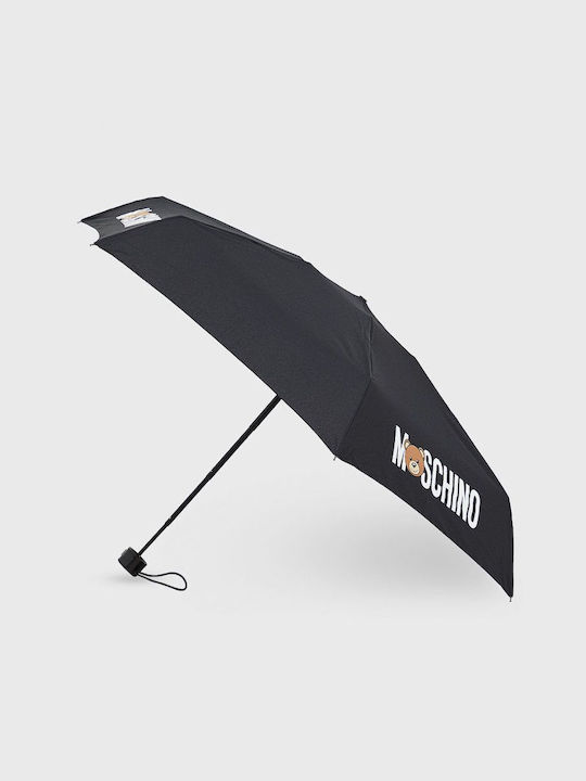 Moschino Regenschirm Kompakt Schwarz