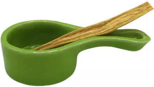 Κεραμική Θήκη Θυμιάματος Ξυλάκια Palo Santo Green 11cm