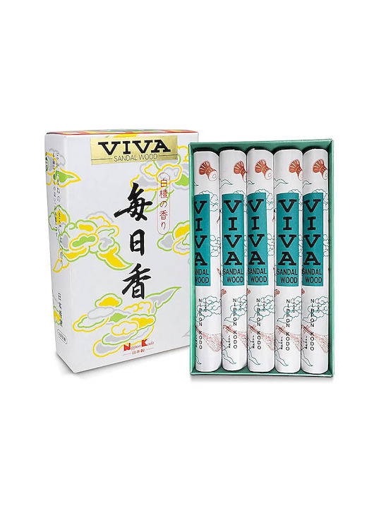 Bețișoare parfumate japoneze Mainichi-koh Viva Santal 40 bucăți