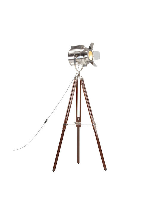vidaXL Vintage Φωτιστικό Δαπέδου Υ180xΜ23εκ. με Ντουί για Λαμπτήρα E27 Καφέ