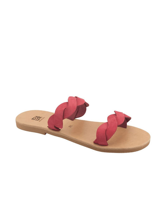 ΞΞ Loutro Piele Sandale dama în Roșu Culoare
