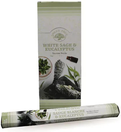 Αρωματικά Στικ Θυμιάματος Green Tree White Sage & Eucalyptus 20τμχ