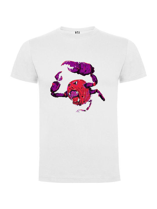 iLovePrints Crabcore Monster Mash T-shirt Λευκό